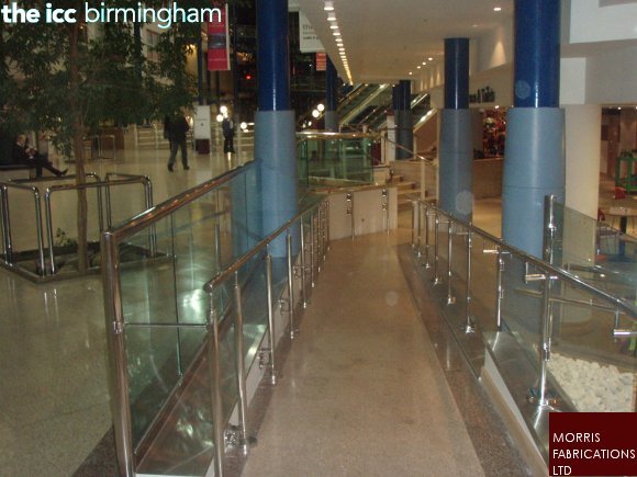 Balustrading along ramp.