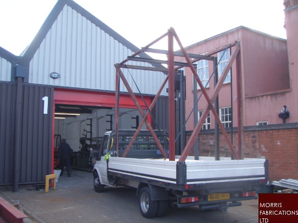 Steel frame.