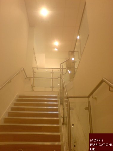 Stainless steel balustrading.