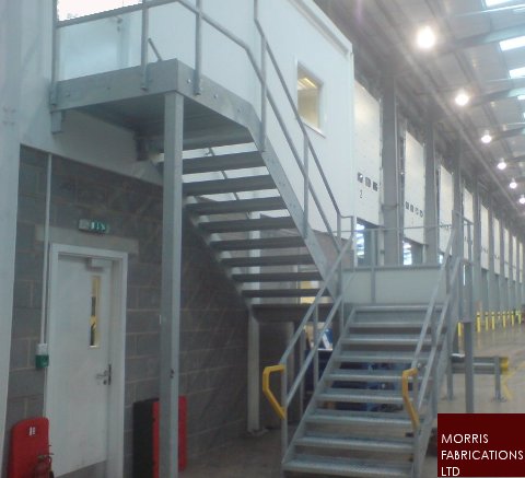 Photo of a steel access staircase.