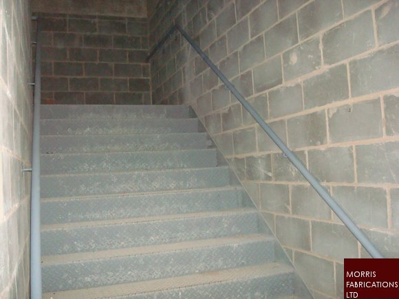 Photo of steel stairs.