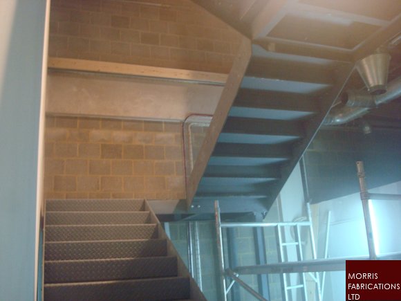 Photo of steel stairs.