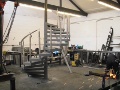 Photo of a steel staircase being fabricated by Morris Fabrications Ltd.