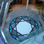 Complete stainless steel artwork with paving