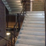 Steel staircase at The Cube