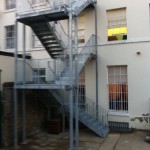 Fire escape stairs