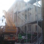 Galvanised steel stairs