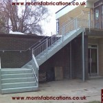Galvanised steel stairs