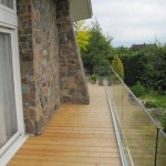 Frameless glass balcony balustrade