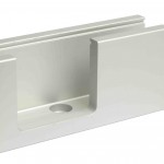 Cut through of base fixed aluminium U-channel
