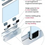 Frameless glass balustrade stainless steel components