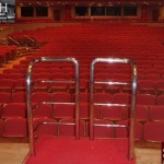 Stainless steel podium at the Symphony Hall