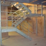 Galvanised steel stairs