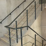 Mild steel staircase balustrade and wall rail