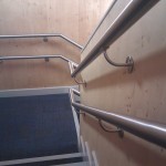Stainless steel wall rail with DDA compliant wall rail brackets