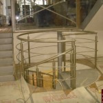 Stainless steel spiral staircase