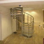 Stainless steel spiral staircase