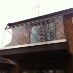 Frameless glass balcony balustrade