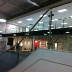 Stainless steel balustrade to stairs and gallery