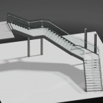 3D image of John Lewis feature staircase Birmingham