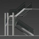 3D image of John Lewis feature staircase Birmingham