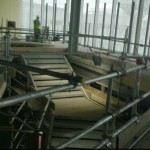 John Lewis feature staircase under construction