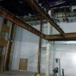 Steelwork prior to removal