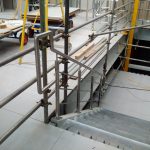Stainless steel balustrade with running rails