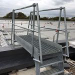 Up and over galvanised step over on roof