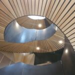Feature helical staircase at Staffordshire University