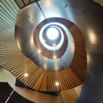Feature helical staircase at Staffordshire University