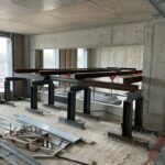 Support steelwork for stair install