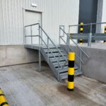 Dock leveller stair